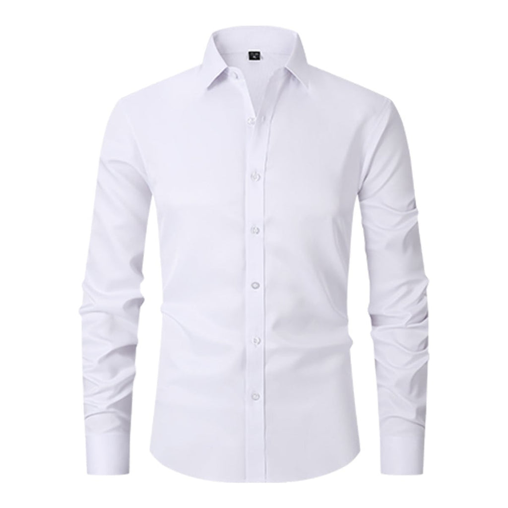 men's slim fit button shirt in white