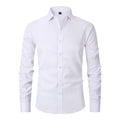 men's slim fit button shirt in white