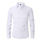 men's slim fit button shirt in white