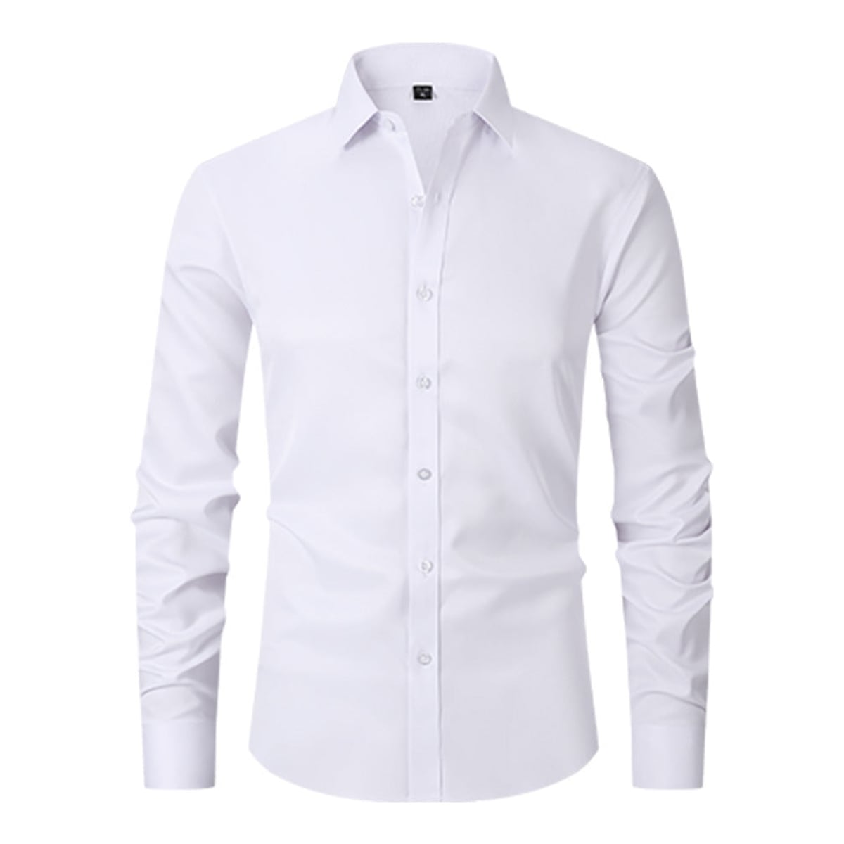 men's slim fit button shirt in white