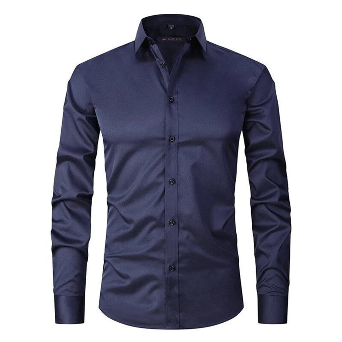 men's slim fit button shirt in navy blue