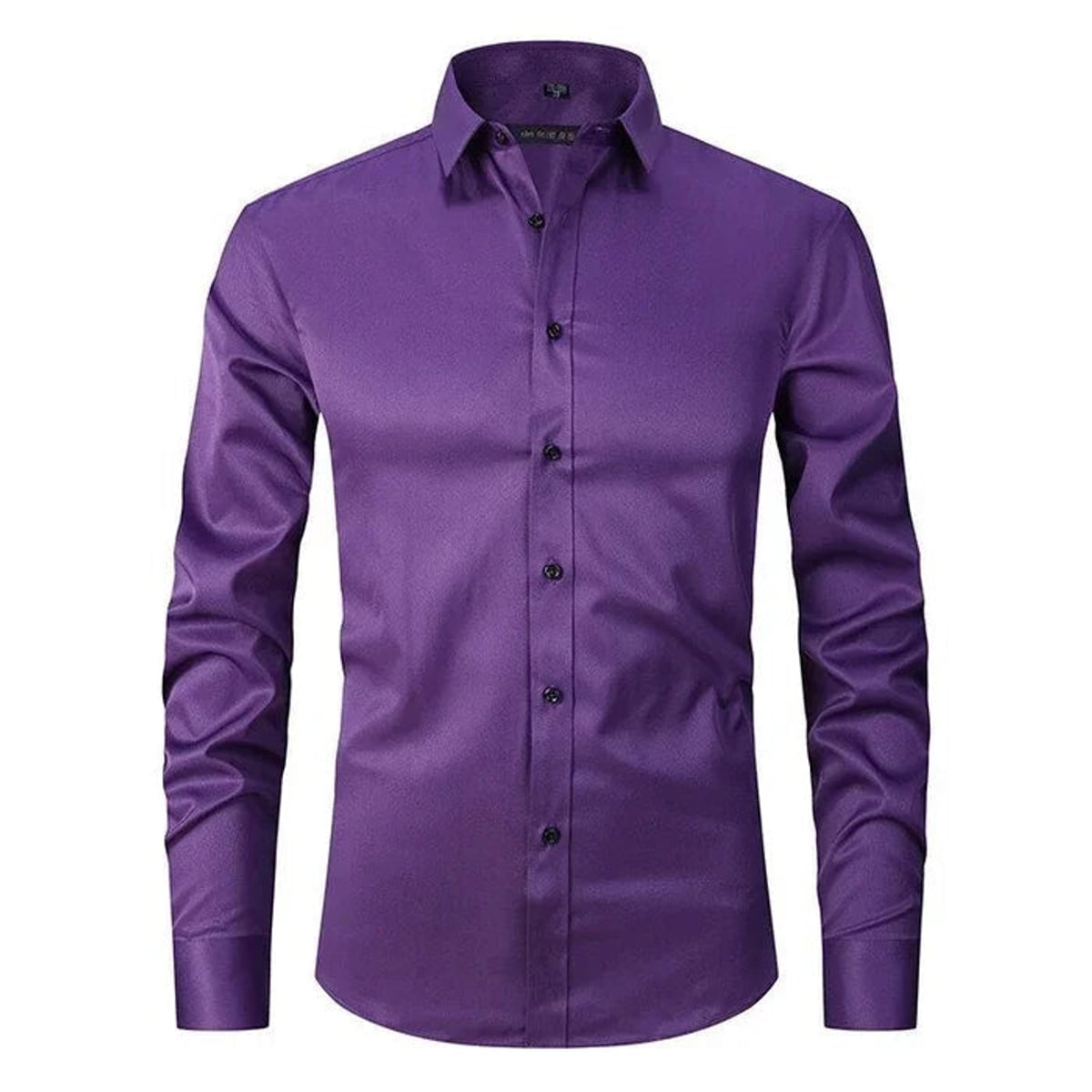 men's slim fit button shirt in purple