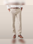 men's slim fit casual pants in beige