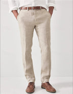 men's slim fit casual pants in beige