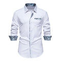 men's slim fit long sleeve polo shirt in white