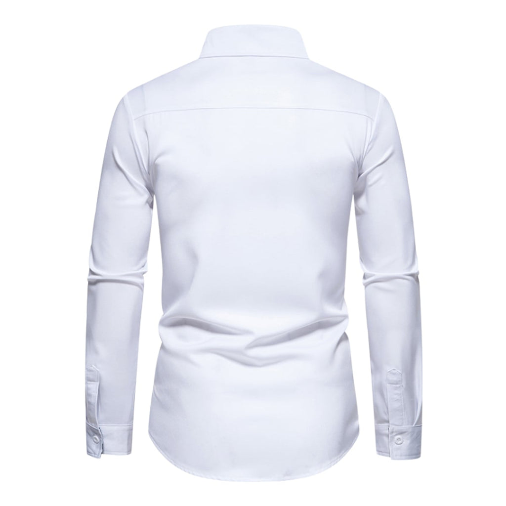 men's slim fit long sleeve polo shirt 
