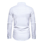 men's slim fit long sleeve polo shirt 
