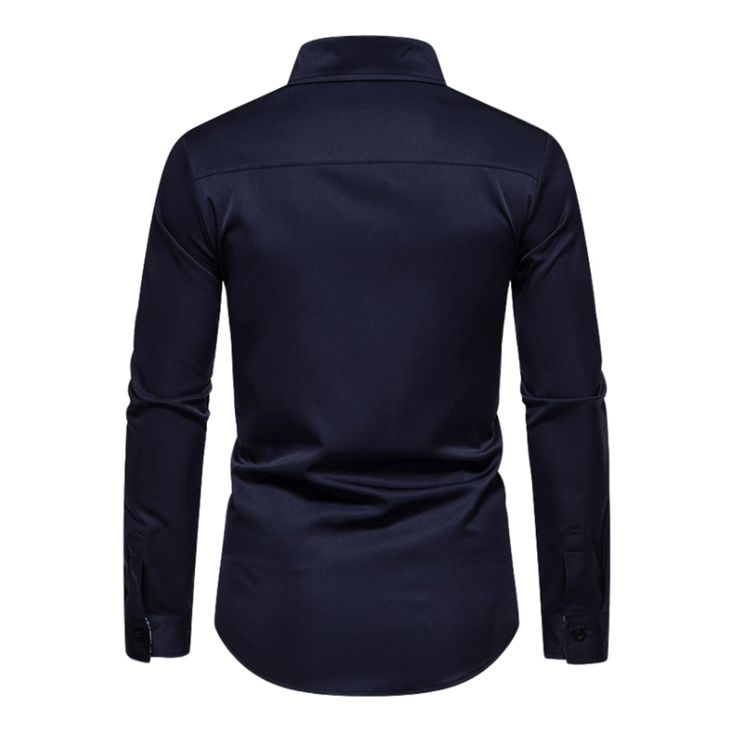 men's slim fit long sleeve polo shirt 