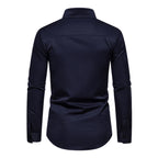 men's slim fit long sleeve polo shirt 