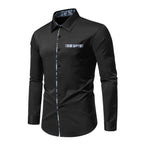 men's slim fit long sleeve polo shirt 