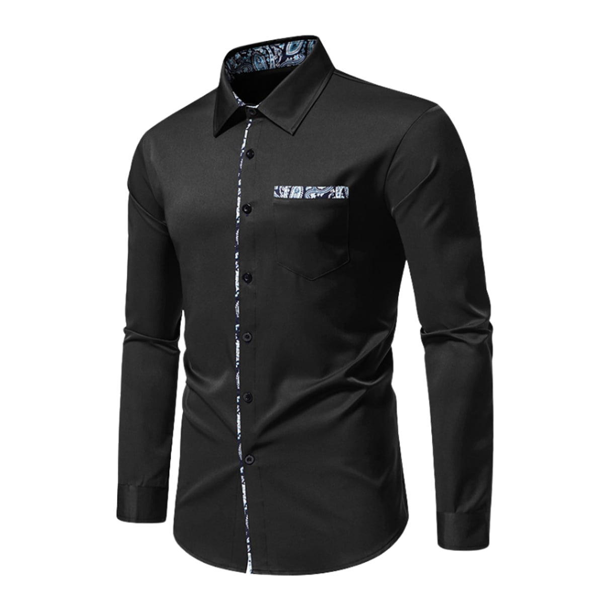 men's slim fit long sleeve polo shirt 
