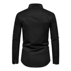 men's slim fit long sleeve polo shirt 