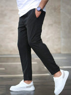 men's slim fit stretch trousers