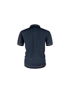 men's slim fit textured polo shirt in dark blue