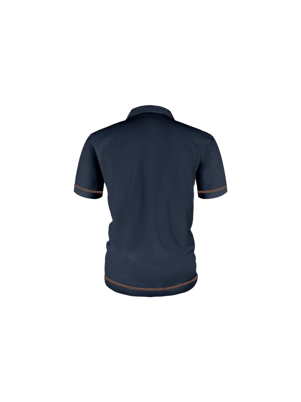 men's slim fit textured polo shirt in dark blue