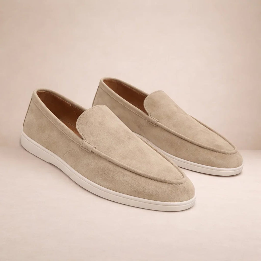 men's slip-on casual loafers in beige
