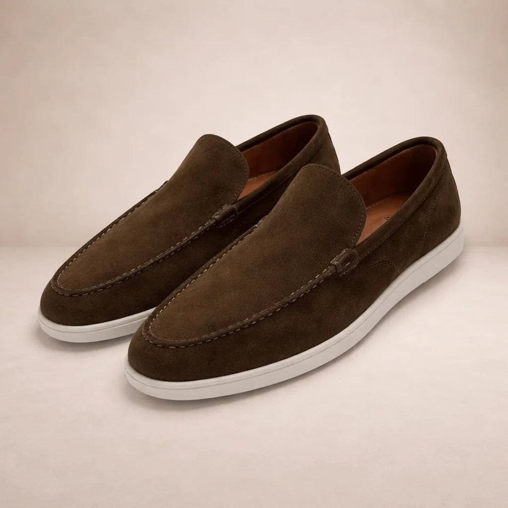 men's slip-on casual loafers in brown