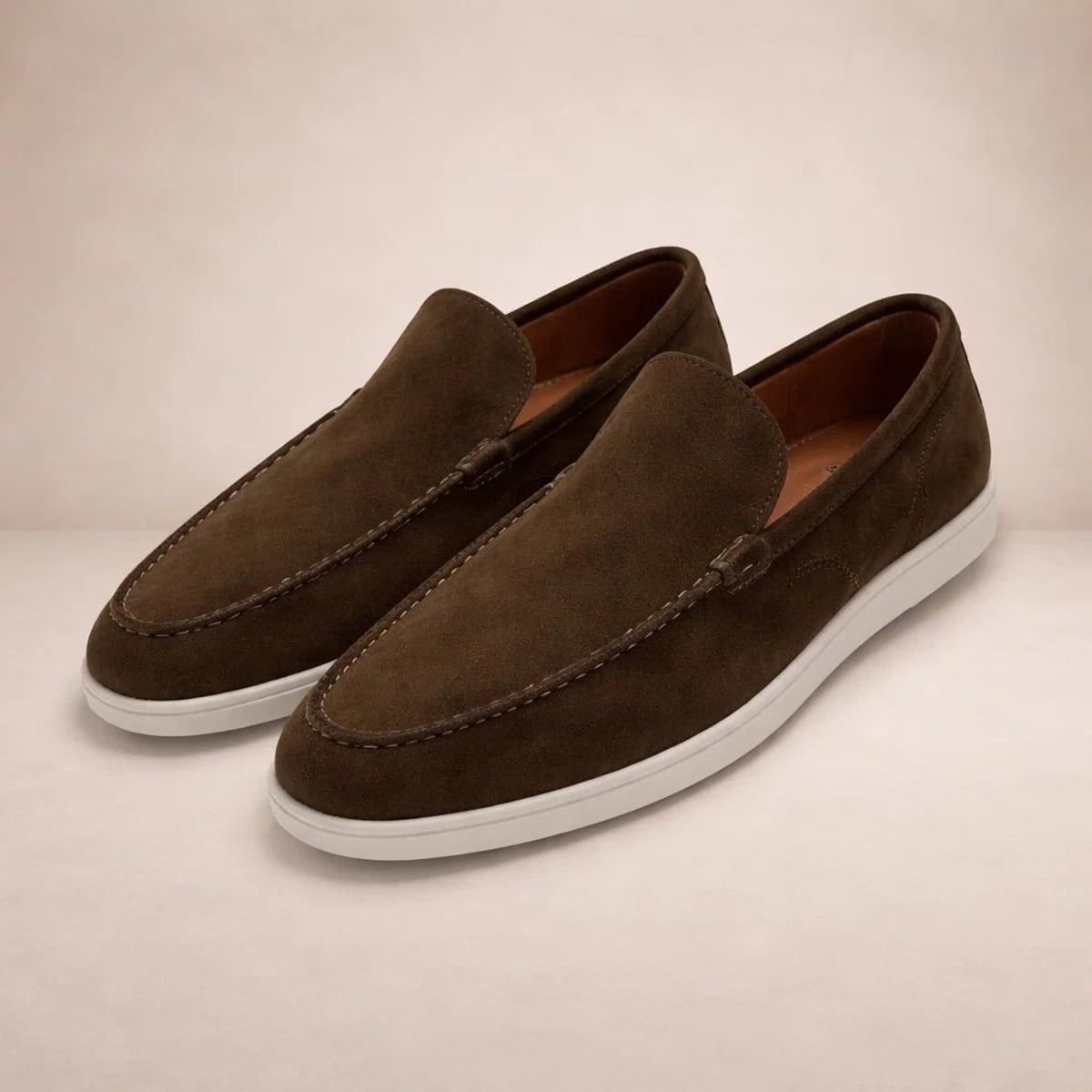 men's slip-on casual loafers in brown