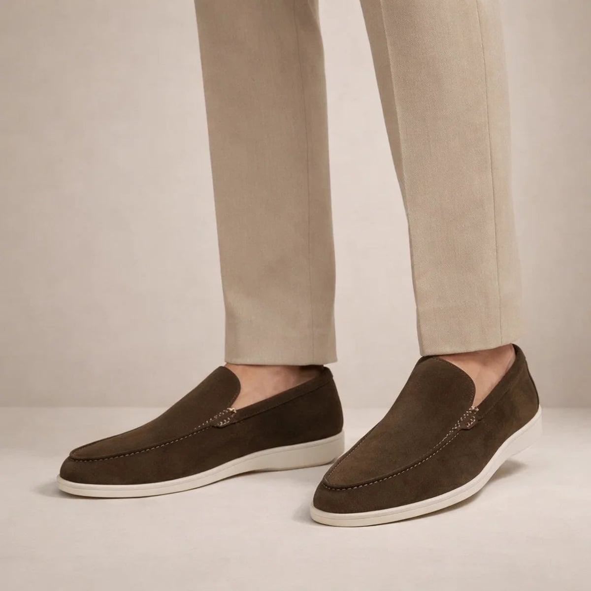 men's slip-on casual loafers in brown