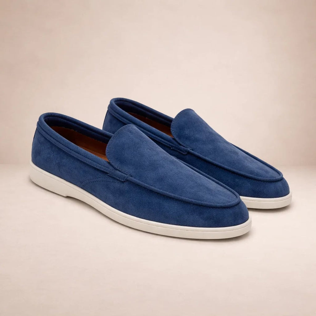 men's slip-on casual loafers in dark blue