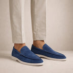 men's slip-on casual loafers in dark blue