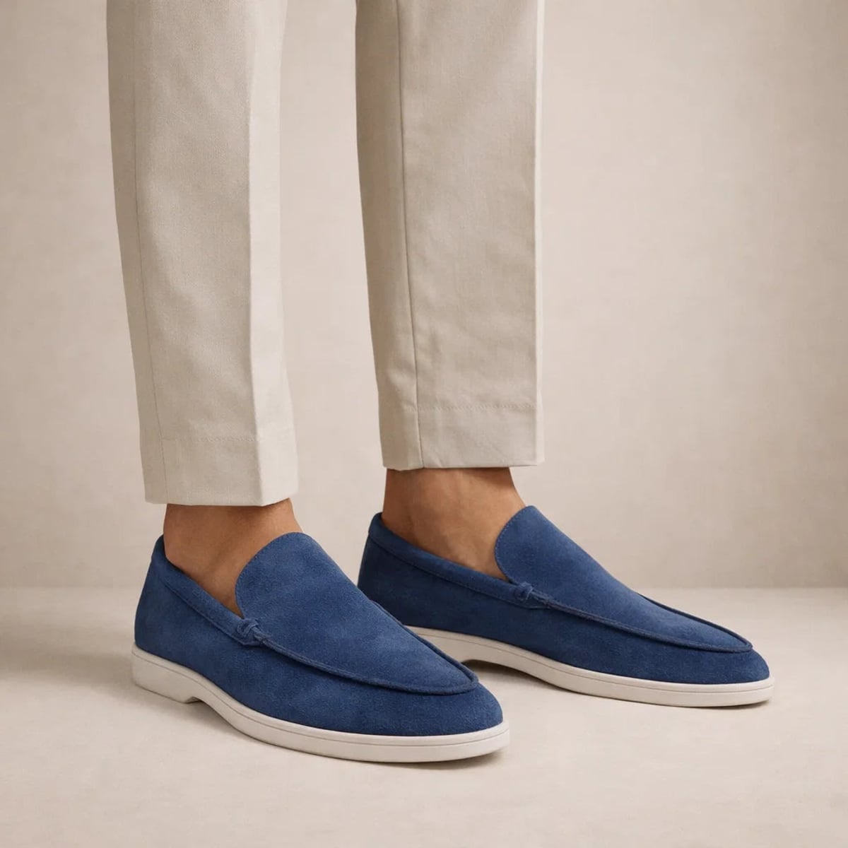men's slip-on casual loafers in dark blue