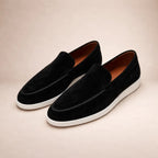 men's slip-on casual loafers in black