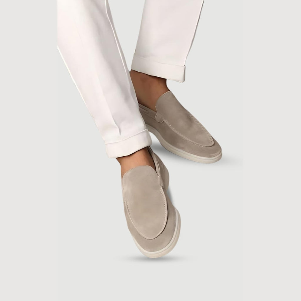 men's slip-on loafers in beige