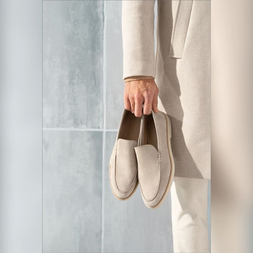 men's slip-on loafers in beige