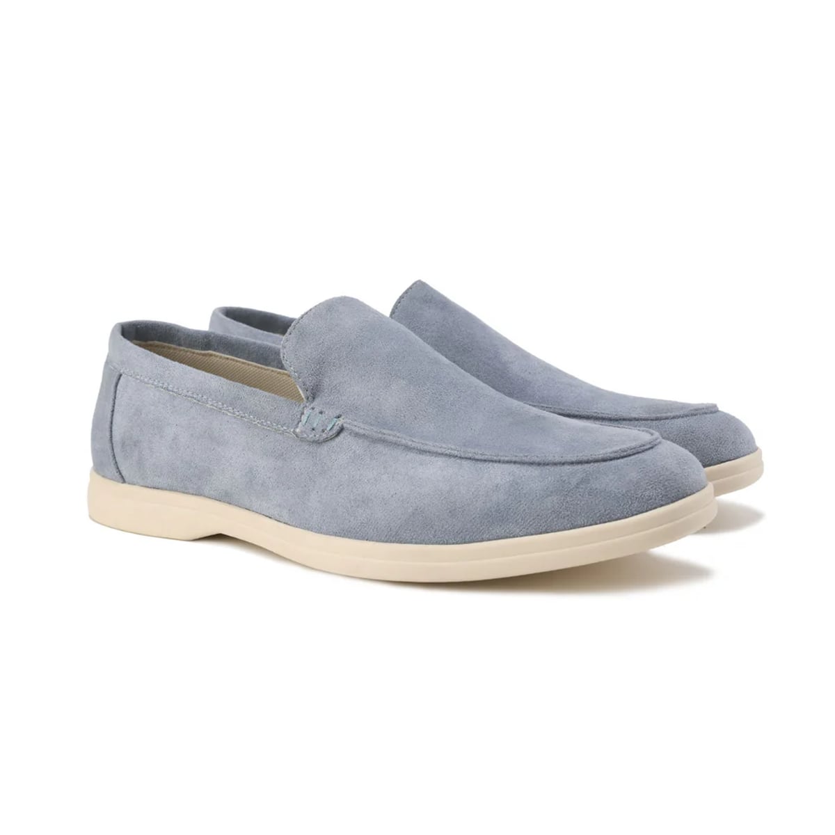 men's slip-on loafers in light blue
