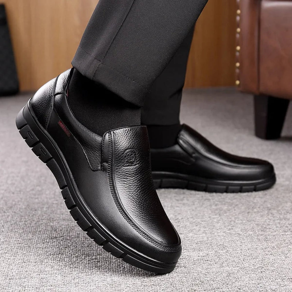men's slip-on smart casual loafers in black