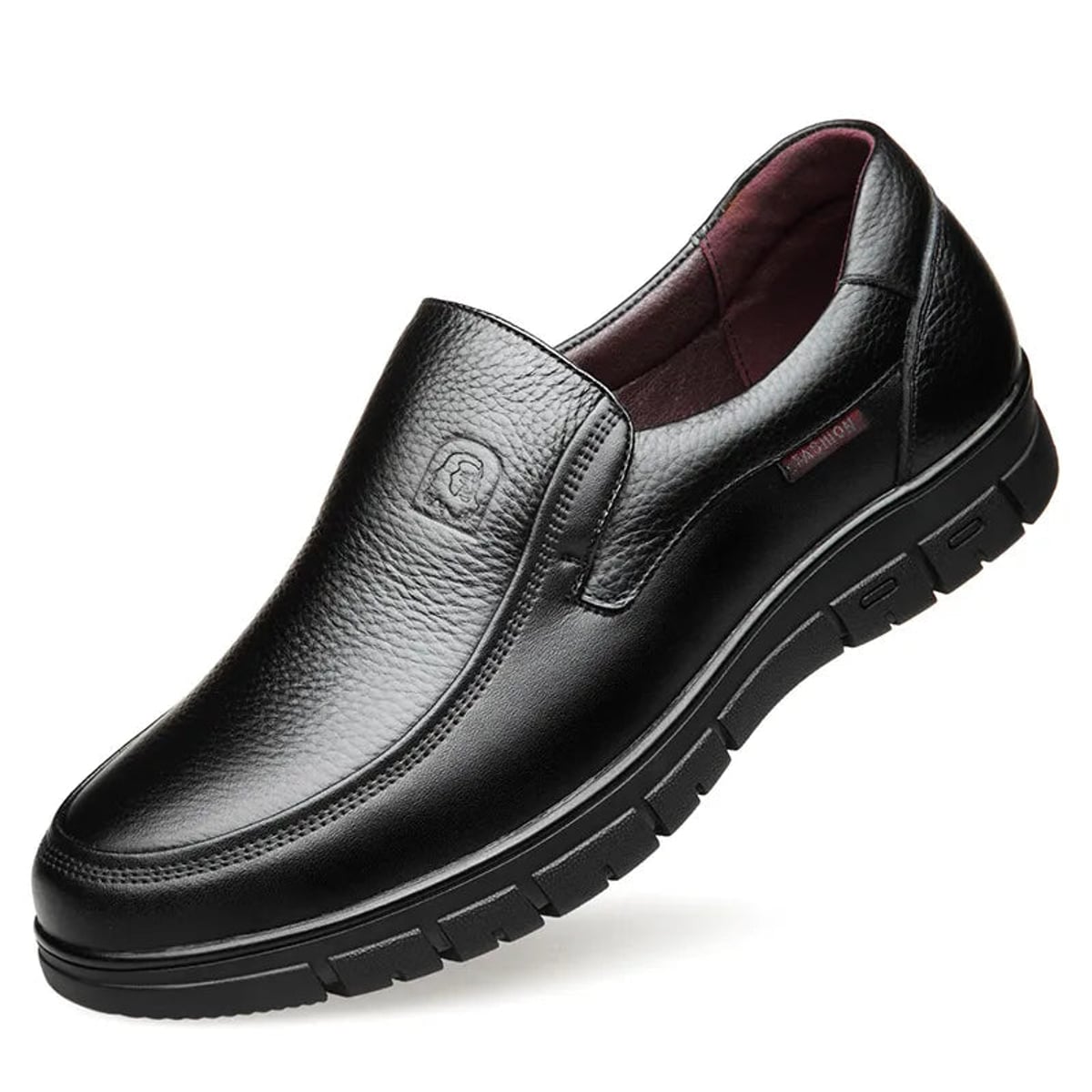 men's slip-on smart casual loafers in black
