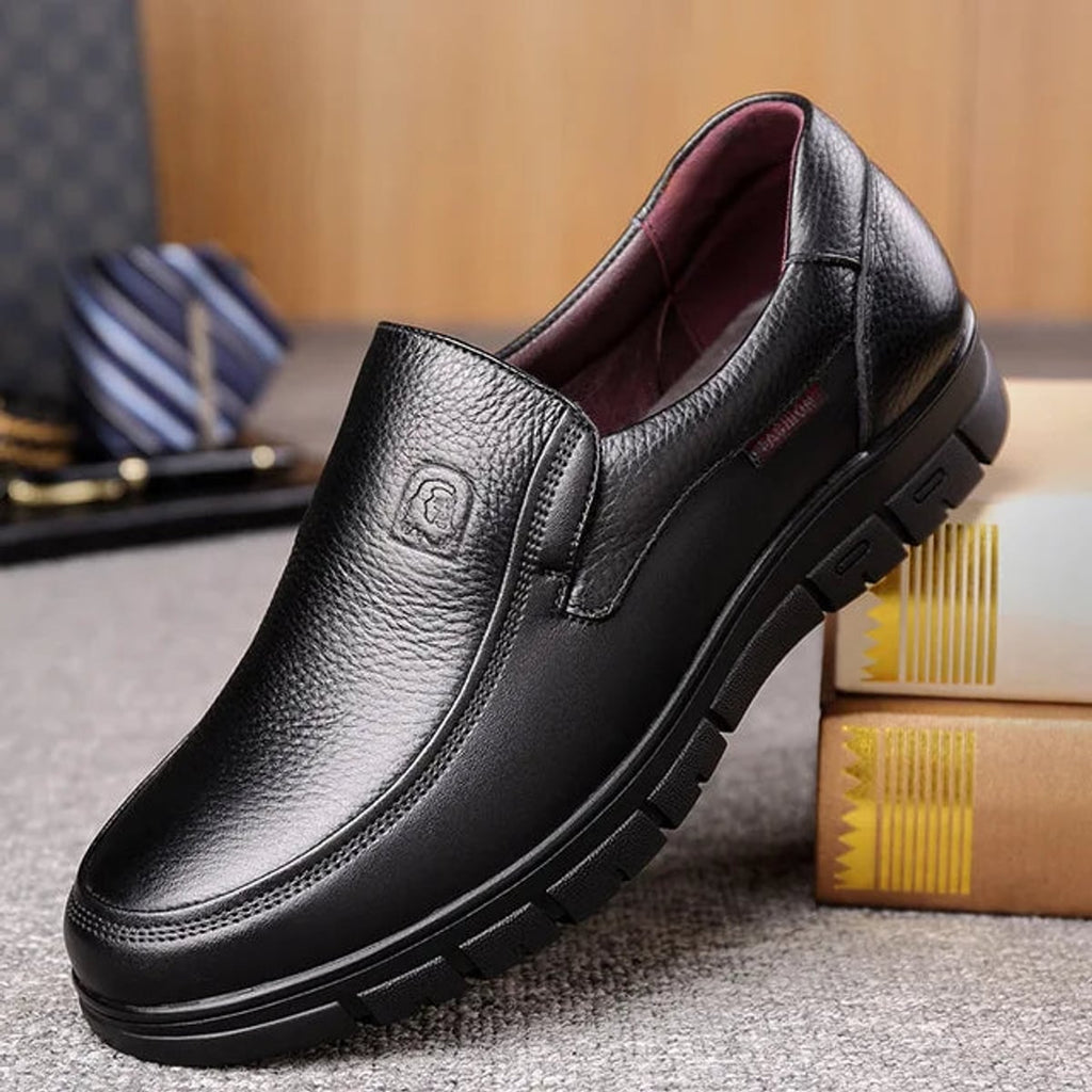 men's slip-on smart casual loafers in black