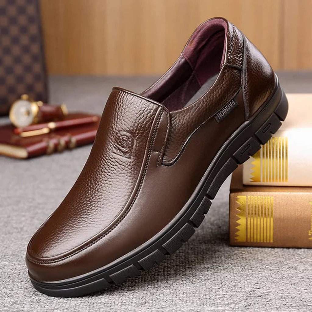 men's slip-on smart casual loafers in brown