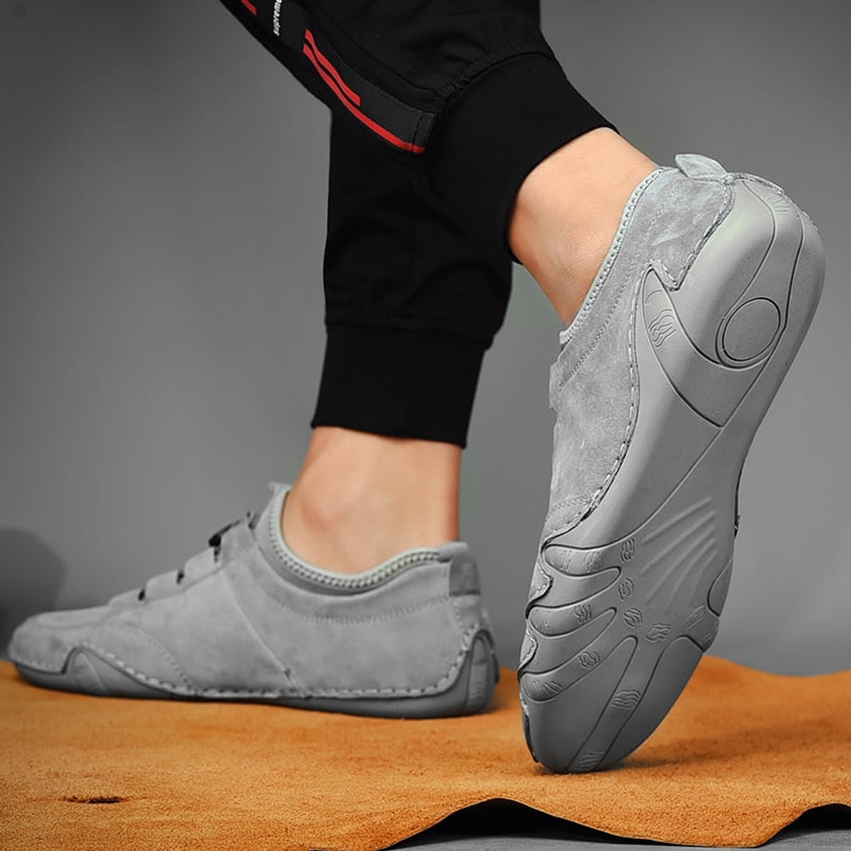 men's slip-on suede moccasins