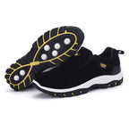 men's slip-on walking sneakers in black