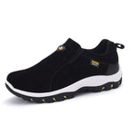 men's slip-on walking sneakers in black