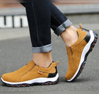 men's slip-on walking sneakers in brown