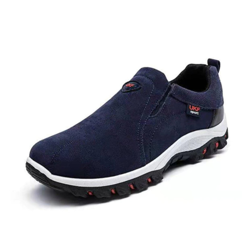 men's slip-on walking sneakers in blue