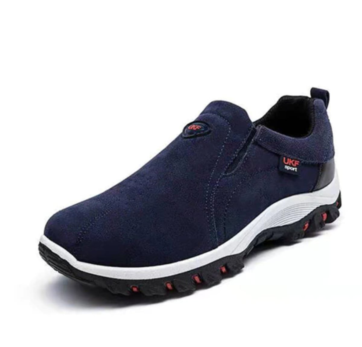 men's slip-on walking sneakers in blue