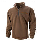 men's soft everyday quarter-zip pullover sweater in brown
