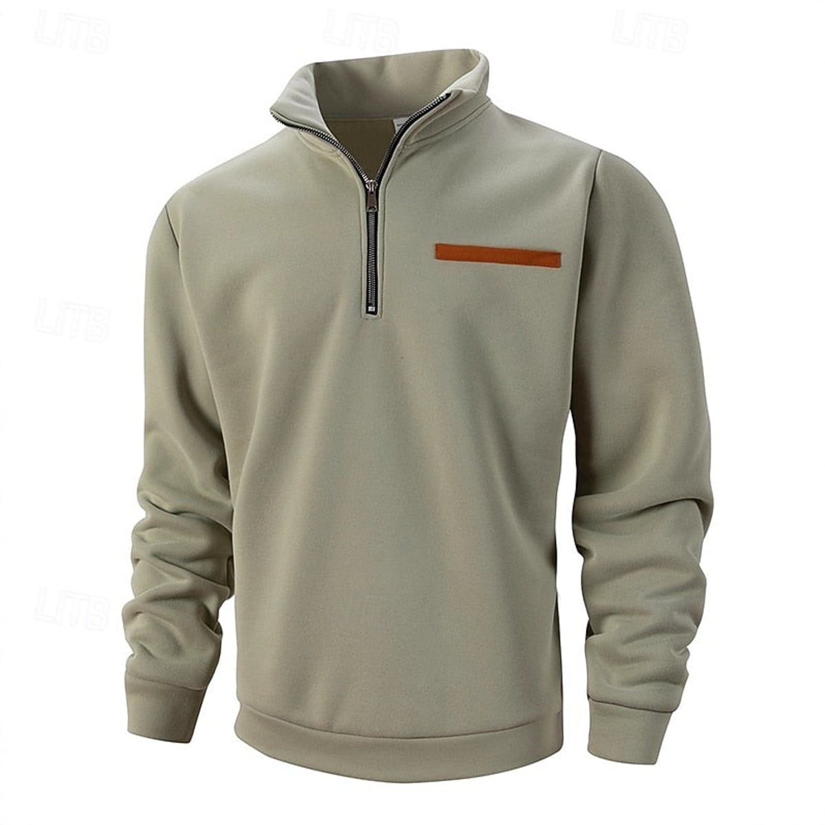 men's soft everyday quarter-zip pullover sweater in green
