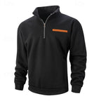 men's soft everyday quarter-zip pullover sweater in black