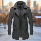 men's stand collar overcoat