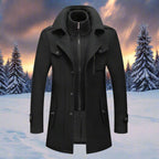 men's stand collar overcoat