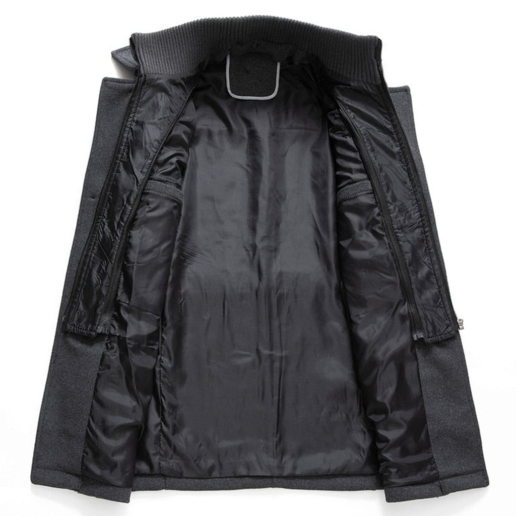 men's stand collar overcoat