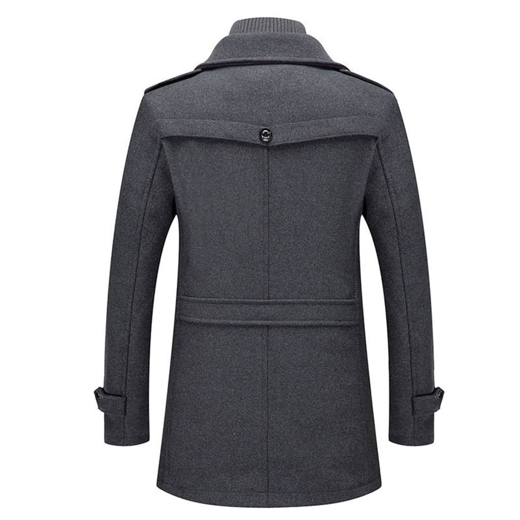 men's stand collar overcoat