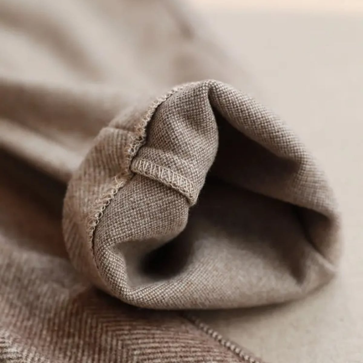 men's tapered herringbone trousers
