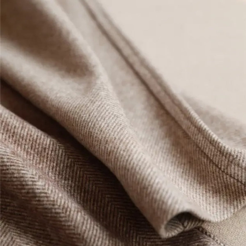 men's tapered herringbone trousers