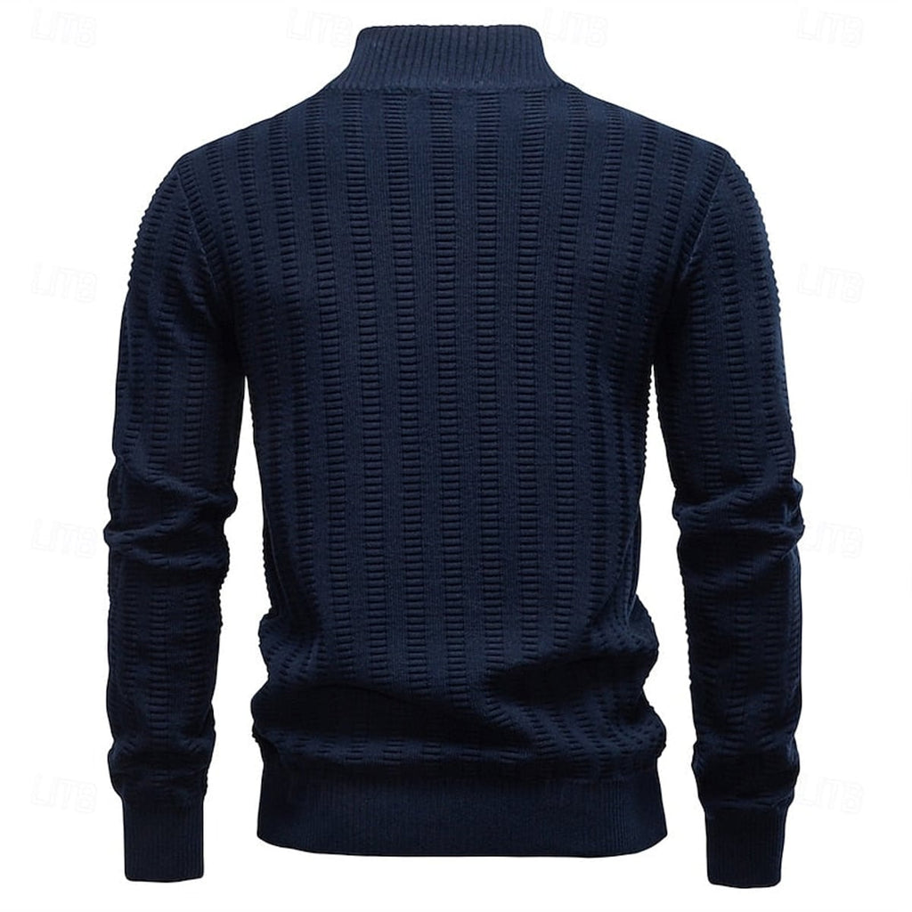 men's textured half-zip sweater